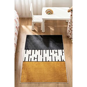Classico Makinede Yıkanabilir Kaymaz Taban Leke Tutmaz Antialerjik Çocuk Odası Halısı, Gri, 100 X 150 Gri