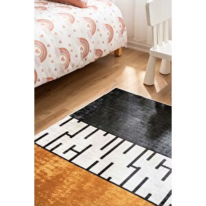 Classico Makinede Yıkanabilir Kaymaz Taban Leke Tutmaz Antialerjik Çocuk Odası Halısı, Gri, 100 X 150 Gri