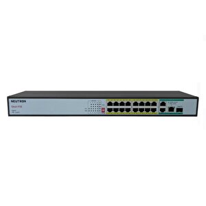 Nt-ps16-260 16 Port Poe 3 Port Gb Uplink 1 Port Gb Sfp 250 Metre 260w Poe Switch