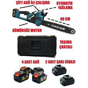 Alman Ms-456vfx 4 Akülü Kömürsüz Motor 40 Cm Palalı Ağaç Kesme Budama Hızar Makinesi