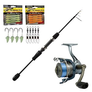 Yekoutdoor Okuma Lrf Olta Silikonlu Set Okuma Lrf-tele-706ul 210cm 1-8 Gr Lrf Kamışı&lineaeffe Blızzard Fd 3+1bb 20 Olta Makinesi