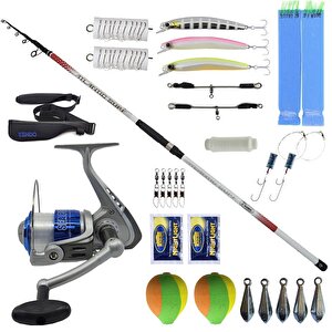 Yekoutdoor Full Takım Olta Seti Kendo Atlantic Surf 4.20m 100-250gr Olta Kamışı&kendo Sea Power 7000 Olta Makinesi