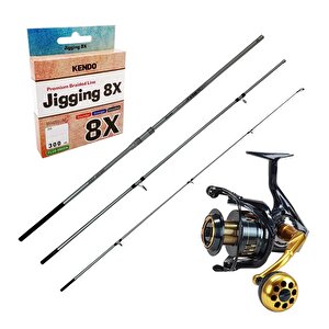 Yekoutdoor Yüksek Kalite Olta Seti Okuma Azores Surf 430cm 3 Parça Surf Kamışı&okuma Salina Sa-6000ha Blue 6+1bb Olta Makinesi