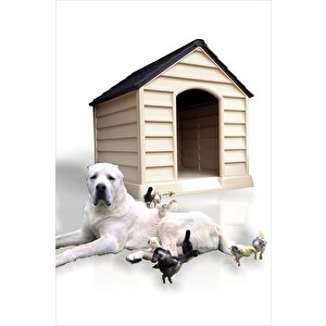 Dev Büyük Yüksek Geniş 100x95cm Isı Yalıtımlı Havalandırmalı Köpek Kulübesi Evi Yuvası Kümesi Kafesi