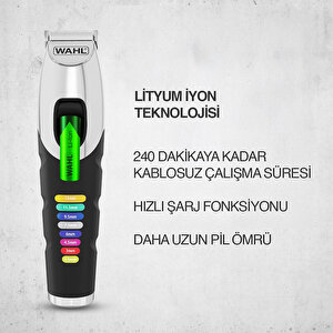 9893 Color Trim Beard 8 Renkli Kılavuz Taraklı Şarjlı Sakal Kesme Makinesi 09893-0443
