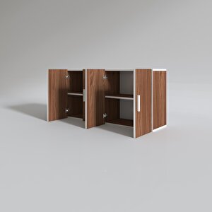Hazır Mutfak Merta Cvz 060*120*32 Mutfak Banyo Dolabı Kapaklı Raflı Ceviz