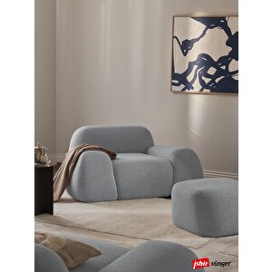 Mode Pier Berjer 15 Gri Bukle Kumaş İşbir Sünger(dai̇reni̇ze Tesli̇m) Gri