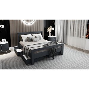 Arya Çi̇ft Ki̇şi̇li̇k 160x200 Yatak Uyumlu  Çekmeceli̇ Karyola