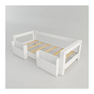 Montessori 90x190 Yatak Uyumlu Karyola M1-24 Ceviz Antrasit