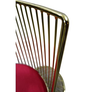 Sandalye 14615 Tel Metal Gold Kaplama Sepet Ayak Baby Face Kumaş Döşeme El Yapım