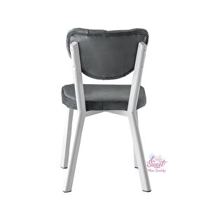 Simge Metal Sandalye Renkli Ayak 6 Lı Set Cafe,restaurant,mutfak,salon,yemek Odası Sandalyesi  Beyaz