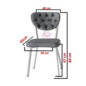 Simge Metal Sandalye Renkli Ayak 6 Lı Set Cafe,restaurant,mutfak,salon,yemek Odası Sandalyesi  Beyaz