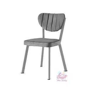 Esinti Metal Sandalye Renkli Ayak 4 Lü Set Cafe,restaurant,mutfak,salon,yemek Odası Sandalyesi  Beyaz