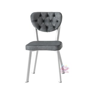 Simge Metal Sandalye Renkli Ayak 4 Lü Set Cafe,restaurant,mutfak,salon,yemek Odası Sandalyesi  Siyah
