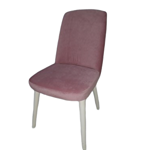 Sandalye 18083 Gi̇ydi̇rme Model Kayın Retro Ayak Babyface Kumaş Parlak Beyaz 4ad