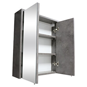 Beta 60 Cm Üst Modül, Lavabo Üstü Aynalı Banyo Dolabı, Çok Amaçlı Dolap