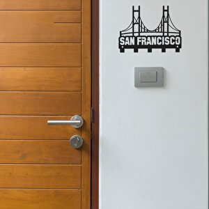 San Francisco Metal Anahtarlik Si̇yah
