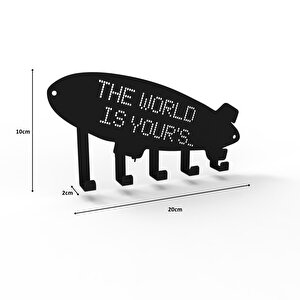The World Is Your's Metal Anahtarlik Si̇yah