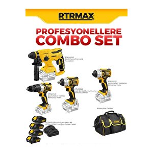 Rtrmax  10'lü Combo Set (rtx2095b,rtx2028b,rtx3010b,rtx3050b,rtx1004,4 Ad Rtx1804p Yeni̇ Nesi̇l Akü ,2 Ad Rtx1808 Şarj Ci̇hazi)