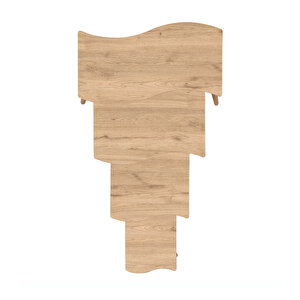 Salsa 4lü Dörtlü Mdf Ahşap Zi̇gon Sehpa - Meşe