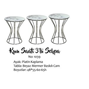 Brc 13391 Zigon Kum Saat Düz Si̇yah Temper Cam Metal Çelik Plati̇n Kaplama El Yapım