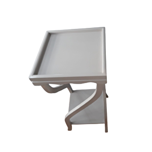 Fiskos Çiçeklik17645 4ayak Kare Spiral Model Mdf Parlak Ahşap Ayak Parlak Beyaz