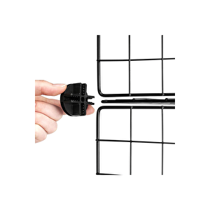 25'li Tel Küp Çok Amaçlı Organizer Raf Siyah 33cm