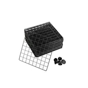 25'li Tel Küp Çok Amaçlı Organizer Raf Siyah 33cm