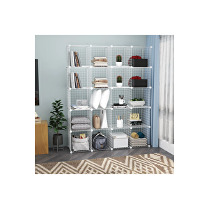 20'li Tel Küp Çok Amaçlı Organizer Raf Beyaz 33cm