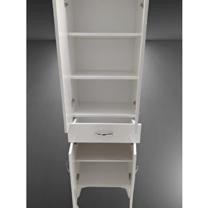 Çok Amaçlı 18180 Dolap Beyaz Model Hard Parlak Suntalem 180 Demonte 4raf El Yapım