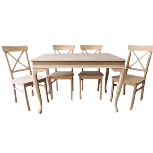 Masa-sandalye 13594 Çapraz Tk Ham Kayın Klasik Aslan Ayak Açılır Tabla El Yapım