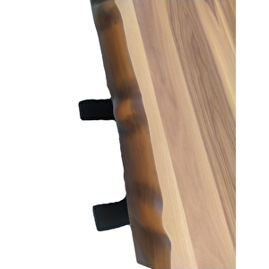 Masa 17916 Kütük Desen Tk Model X Metal Ayak Açıl Tabla Kütük Desen El Yapım