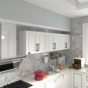 Hazır Mutfak Dolabı Elma90 Byz Mod1 90*240*32 Mebran Kapak Suntalam Gövde Beyaz