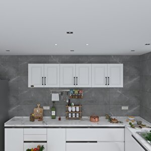 Hazır Mutfak Dolabı Elma90 Byz Mod1 90*240*32 Mebran Kapak Suntalam Gövde Beyaz
