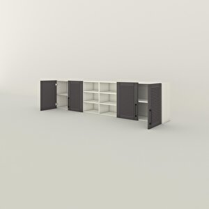 Kenzlife Hazır Mutfak Dolabı Bulgur60 Gri Mod2 60*240*32 Mebran Kapak Suntalam Gövde