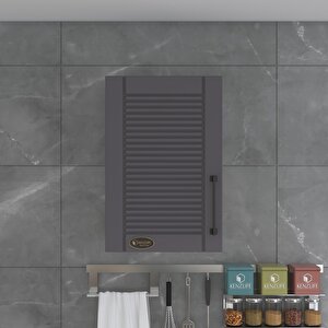 Hazır Mutfak Dolabı Bamya60 Gri Mod2 60*040*32 Mebran Kapak Suntalam Gövde Beyaz