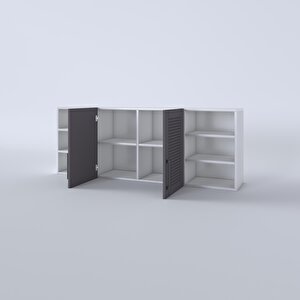 Kenzlife Hazır Mutfak Dolabı Domates60 Gri Mod2 60*160*32 Mebran Kapak Suntalam Gövde
