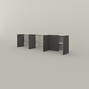 Kenzlife Hazır Mutfak Dolabı Elma60 Gri Mod2 60*240*32 Mebran Kapak Suntalam Gövde