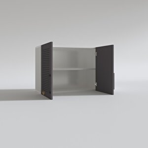 Kenzlife Hazır Mutfak Dolabı Kıvırcık60 Gri Mod2 60*080*32 Mebran Kapak Suntalam Gövde