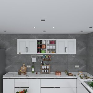 Hazır Mutfak Dolabı Bulgur60 Byz Mod1 60*240*32 Mebran Kapak Suntalam Gövde Beyaz