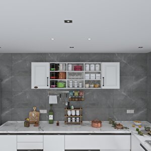 Hazır Mutfak Dolabı Nohut60 Byz Mod1 60*200*32 Mebran Kapak Suntalam Gövde Beyaz