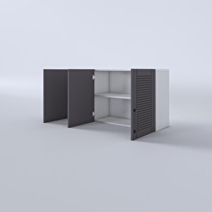 Kenzlife Hazır Mutfak Dolabı Mandalina60 Gri Mod2 60*120*32 Mebran Kapak Suntalam Gövde