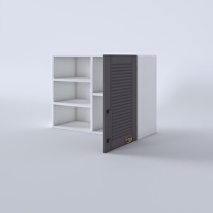 Kenzlife Hazır Mutfak Dolabı Roka60 Gri Mod2 60*080*32 Mebran Kapak Suntalam Gövde