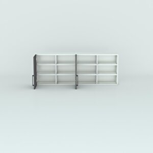 Hazır Mutfak Dolabı Zencefil90 Gri Mod2 90*160*32 Mebran Kapak Suntalam Gövde Beyaz
