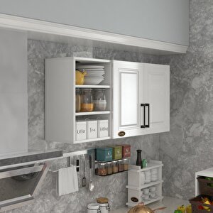 Hazır Mutfak Dolabı Kestane90 Byz Mod1 90*120*32 Mebran Kapak Suntalam Gövde Beyaz