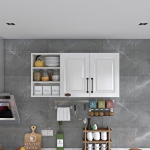 Hazır Mutfak Dolabı Kestane90 Byz Mod1 90*120*32 Mebran Kapak Suntalam Gövde Beyaz