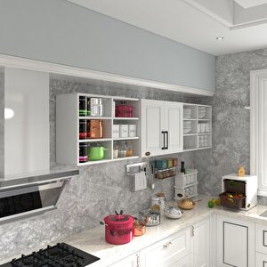 Hazır Mutfak Dolabı Mercimek90 Byz Mod1 90*240*32 Mebran Kapak Suntalam Gövde Beyaz