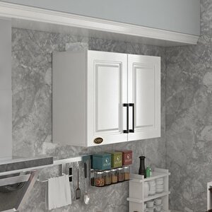 Hazır Mutfak Dolabı Kıvırcık60 Byz Mod1 60*080*32 Mebran Kapak Suntalam Gövde Beyaz