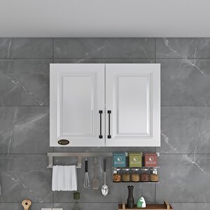Hazır Mutfak Dolabı Kıvırcık60 Byz Mod1 60*080*32 Mebran Kapak Suntalam Gövde Beyaz