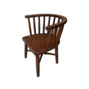 Sandalye 17964 Omurga Klasik Model Kayın Retro Bambu Ayak Parlak Ceviz El Yapım